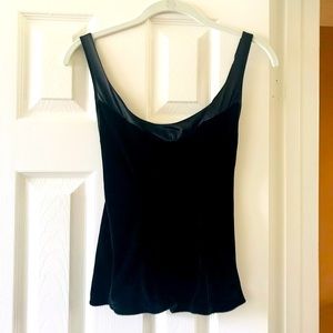 Banana republic velvet and satin camisole top.